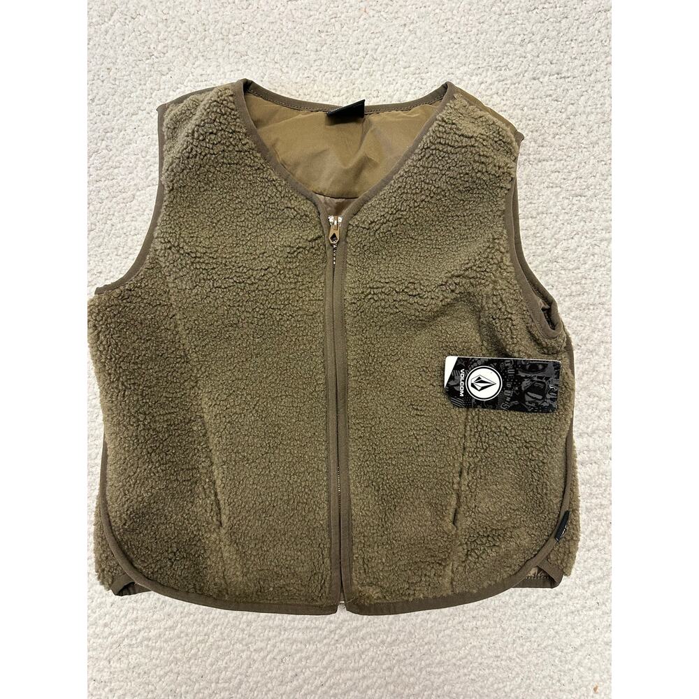 NWT* Volcom Boys Sherpa Fleece Vest Size 7
